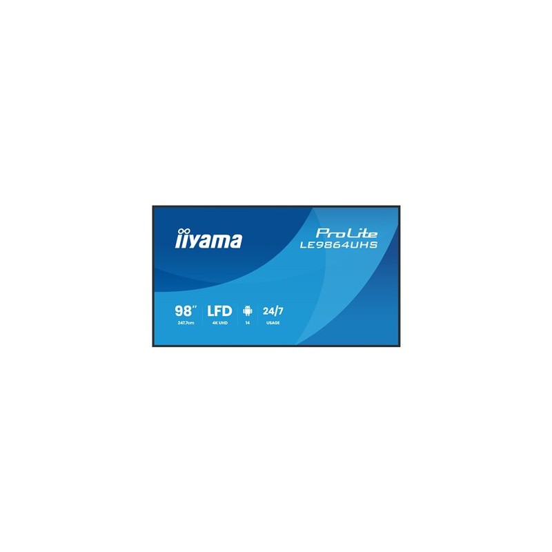 98" iiyama LE9864UHS-B1AG:VA,4K UHD,Android,24/7