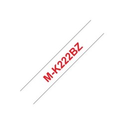 Brother M-K222BZ - Plast - červená na bílé - Role (0,9 cm x 8 m) 1 kazeta/y páska - pro P-Touch PT-55, PT-55P, PT-90