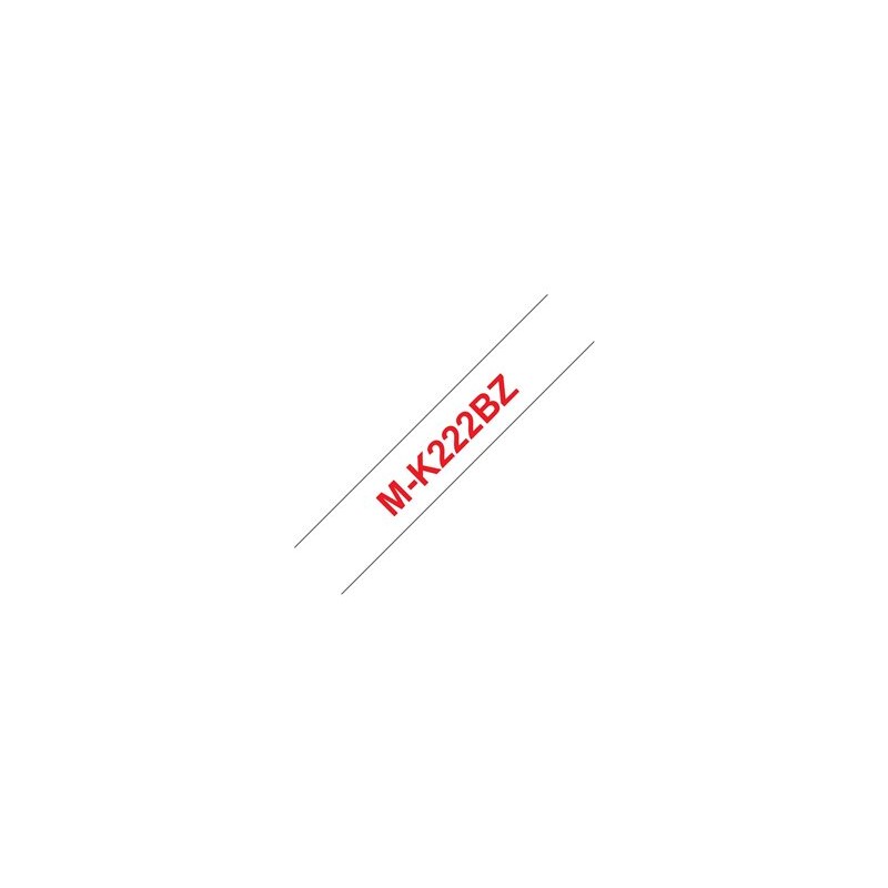 Brother M-K222BZ - Plast - červená na bílé - Role (0,9 cm x 8 m) 1 kazeta/y páska - pro P-Touch PT-55, PT-55P, PT-90
