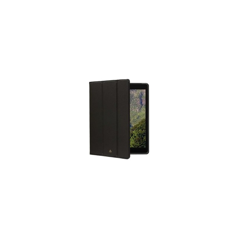 dbramante1928 Milan - Pouzdro s klopou pro tablet - plně zrnitá kůže s jemnou strukturou - noční čerň - 10.2" - pro Apple