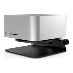 Compulocks Mac Studio Security Stand with Dual Head Coiled Cable Keyed Lock Black - Stojan pro desktop - montáž na stul, montáž
