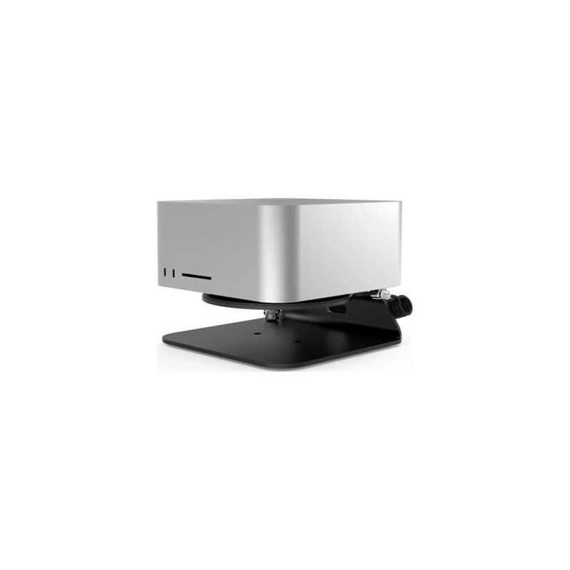 Compulocks Mac Studio Security Stand with Dual Head Coiled Cable Keyed Lock Black - Stojan pro desktop - montáž na stul, montáž