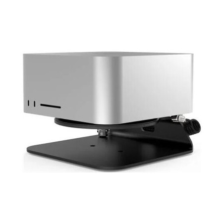 Compulocks Mac Studio Security Stand with Dual Head Coiled Cable Keyed Lock Black - Stojan pro desktop - montáž na stul, montáž