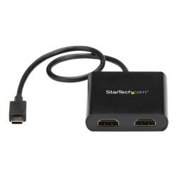 StarTech.com 2-Port Multi Monitor Adapter, USB-C to 2x HDMI Video Splitter, USB Type-C DP Alt Mode to HDMI MST Hub, Dual 4K