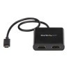 StarTech.com 2-Port Multi Monitor Adapter, USB-C to 2x HDMI Video Splitter, USB Type-C DP Alt Mode to HDMI MST Hub, Dual 4K