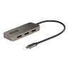StarTech.com USB-C to Triple DisplayPort 1.4 MST Hub, 4K 60Hz, 1ft (30cm) Cable, USB Type-C Multi Monitor Adapter for Laptop