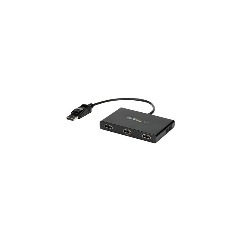 StarTech.com 3-Port Multi Monitor Adapter, DisplayPort 1.2 to HDMI MST Hub, Triple 1080p HDMI Monitor, Video Splitter for
