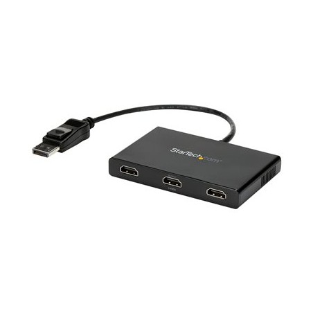 StarTech.com 3-Port Multi Monitor Adapter, DisplayPort 1.2 to HDMI MST Hub, Triple 1080p HDMI Monitor, Video Splitter for