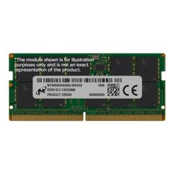 Micron - DDR5 - modul - 16 GB - SO-DIMM 262 pinů - 3200 MHz / PC5-51200 - CL52 - 1.1 V - nastaveno na taktování - ECC - zelená