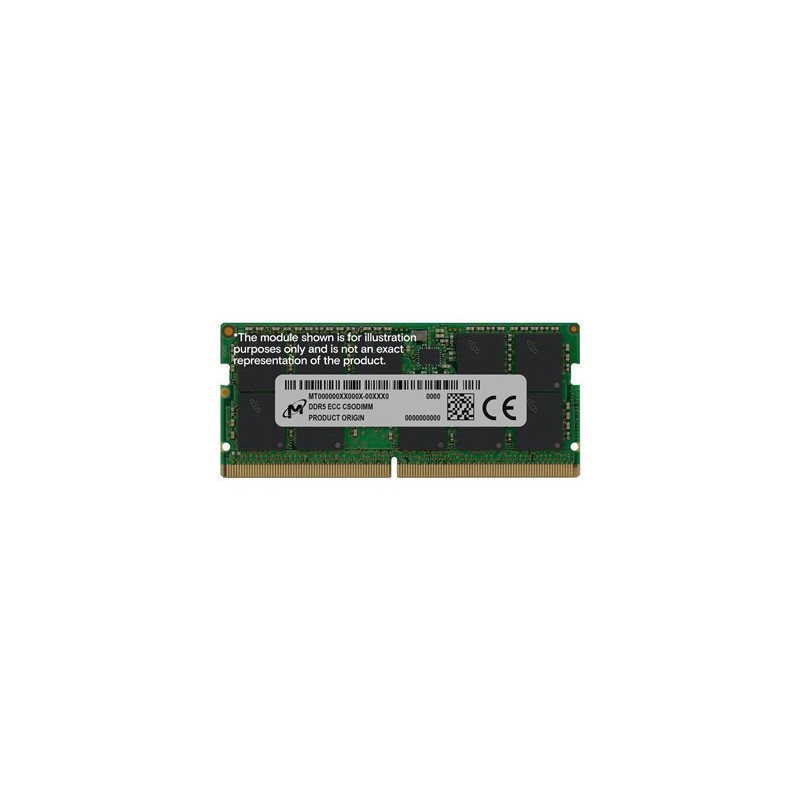 Micron - DDR5 - modul - 32 GB - SO-DIMM 262 pinů - 3200 MHz / PC5-51200 - CL52 - 1.1 V - nastaveno na takt… MTC20C2085S1WC64BD1R