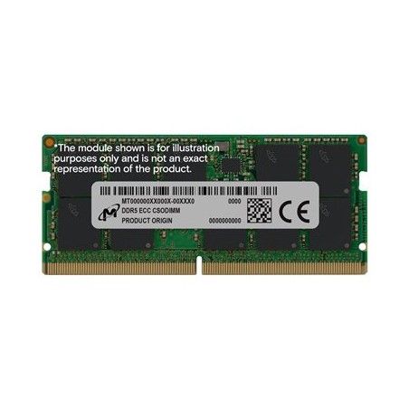 Micron - DDR5 - modul - 32 GB - SO-DIMM 262 pinů - 3200 MHz / PC5-51200 - CL52 - 1.1 V - nastaveno na takt… MTC20C2085S1WC64BD1R