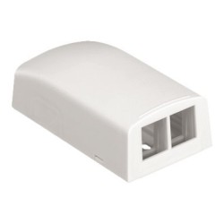 Panduit NetKey Surface Mount Boxes - Krabice k upevnění na povrch - arktická bílá - 2 porty - pro P/N: LD3IW10-A, LD3IW6-A