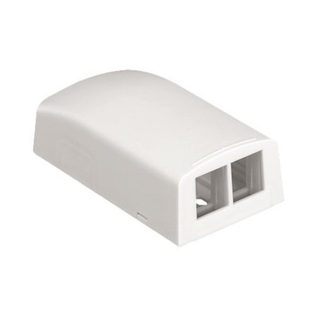 Panduit NetKey Surface Mount Boxes - Krabice k upevnění na povrch - arktická bílá - 2 porty - pro P/N: LD3IW10-A, LD3IW6-A