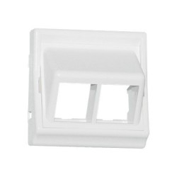 Panduit NetKey French Faceplate Kits and Adapters - Kryt zásuvky - arktická bílá - 2 porty