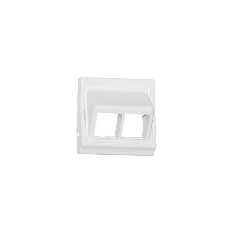 Panduit NetKey French Faceplate Kits and Adapters - Kryt zásuvky - arktická bílá - 2 porty