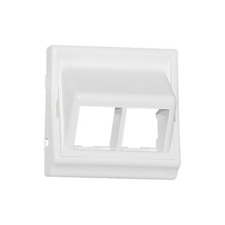 Panduit NetKey French Faceplate Kits and Adapters - Kryt zásuvky - arktická bílá - 2 porty