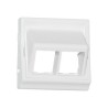 Panduit NetKey French Faceplate Kits and Adapters - Kryt zásuvky - arktická bílá - 2 porty