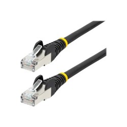 StarTech.com 7.5m CAT6a Ethernet Cable - Black - Low Smoke Zero Halogen (LSZH) - 10GbE 500MHz 100W PoE++ Snagless RJ-45