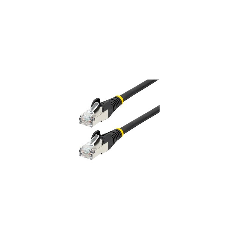 StarTech.com 7.5m CAT6a Ethernet Cable - Black - Low Smoke Zero Halogen (LSZH) - 10GbE 500MHz 100W PoE++ Snagless RJ-45