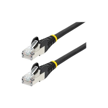 StarTech.com 7.5m CAT6a Ethernet Cable - Black - Low Smoke Zero Halogen (LSZH) - 10GbE 500MHz 100W PoE++ Snagless RJ-45