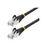 StarTech.com 7.5m CAT6a Ethernet Cable - Black - Low Smoke Zero Halogen (LSZH) - 10GbE 500MHz 100W PoE++ Snagless RJ-45