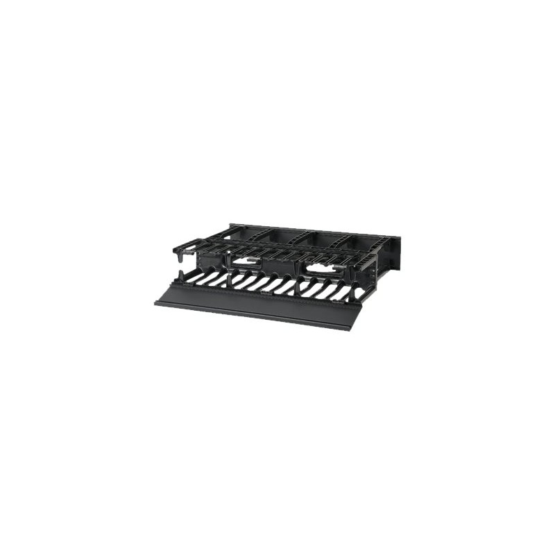 Panduit NetManager High Capacity Horizontal Cable Manager - Stojanový panel pro usporádání kabelu - cerná - 2U - 19"