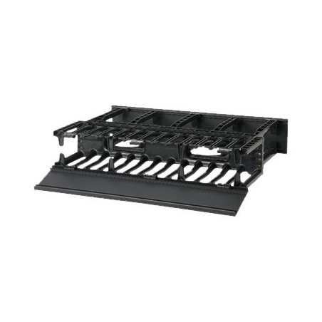 Panduit NetManager High Capacity Horizontal Cable Manager - Stojanový panel pro usporádání kabelu - cerná - 2U - 19"