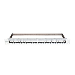 19" patchpanel pro max. 24 keystone,neosazený,1U,RAL 7035