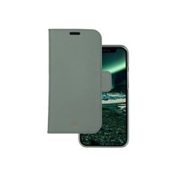 dbramante1928 New York - Pouzdro s klopou pro mobilní telefon - detachable magnetic back-cover - kůže Saffiano - green bay