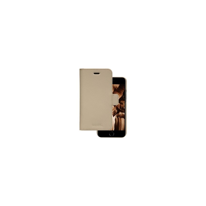dbramante1928 New York - Pouzdro s klopou pro mobilní telefon - kůže Saffiano - sahara sand - pro Apple iPhone 7, 8, SE (2nd