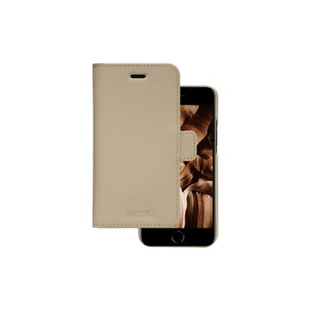 dbramante1928 New York - Pouzdro s klopou pro mobilní telefon - kůže Saffiano - sahara sand - pro Apple iPhone 7, 8, SE (2nd