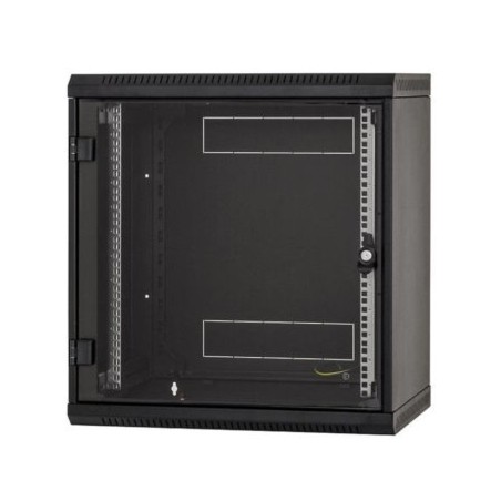 TRITON 19" jednodílný rozvaděč 9U/600mm, odnímatelné boční kryty, černý