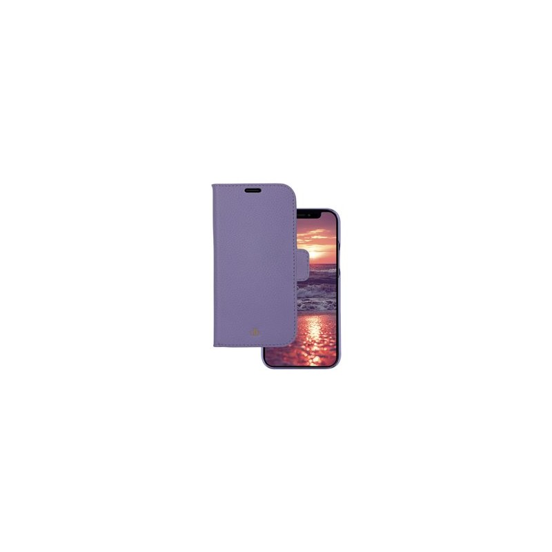 dbramante1928 New York - Pouzdro s klopou pro mobilní telefon - detachable magnetic back-cover - kůže Saffiano - Db purple