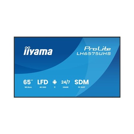 65" iiyama LH6575UHS-B2AG: IPS,4K UHD,Android,24/7