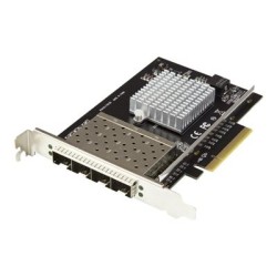 StarTech.com Quad Port 10G SFP+ Network Card, Intel XL710 Open SFP+ Converged Adapter, PCIe 10 Gigabit Ethernet Server NIC