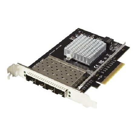 StarTech.com Quad Port 10G SFP+ Network Card, Intel XL710 Open SFP+ Converged Adapter, PCIe 10 Gigabit Ethernet Server NIC