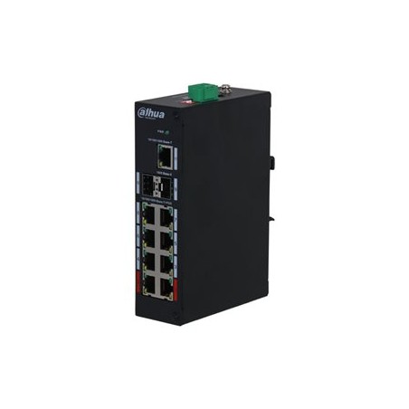 Dahua PFS3211-8GT-120-V2 - Přepínač - neřízený - 8 x 10/100/1000 (PoE) + 2 x 1000 (uplink) + 1 x 10/100/1000 (uplink) - desktop