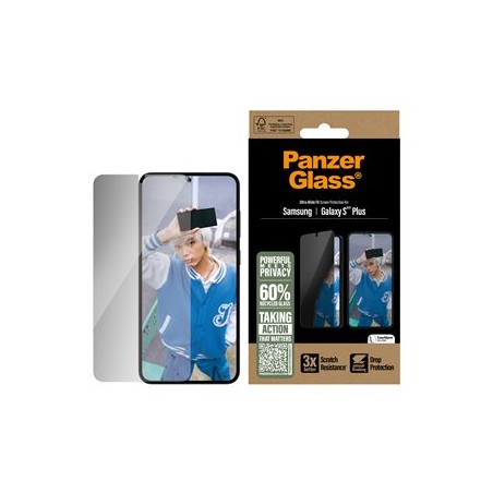 PanzerGlass Privacy - Ochrana obrazovky pro mobilní telefon - ultra široký tvar - sklo - s bezpečnostním filtrem - dvoucestné