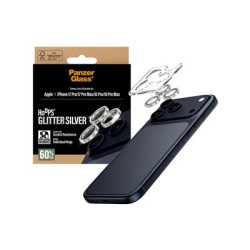 PanzerGlass Hoops - Chránic na objektiv pro mobilní telefon - lesklá stríbrná - pro Apple iPhone 16 Pro, 16 Pro Max, 17 Pro, 17