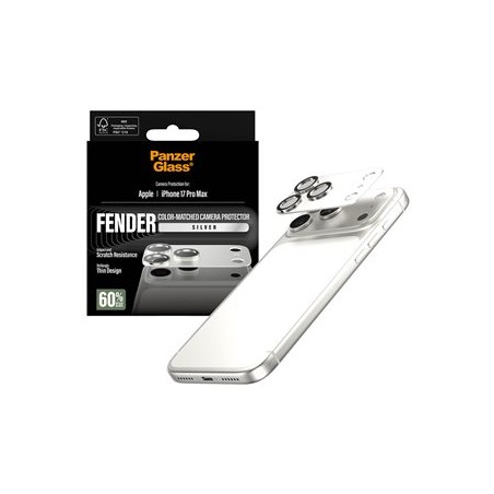 PanzerGlass FENDER - Chránic na objektiv pro mobilní telefon - stríbrná - pro Apple iPhone 17 Pro Max