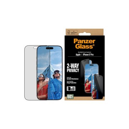 PanzerGlass - Ochrana obrazovky pro mobilní telefon - ultraširoký strih s EasyAligner - sklo - s bezpecnostním filtrem