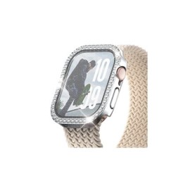 PanzerGlass Disco - Ochranný kryt prední obal pro chytré hodinky - celé telo, 46 mm - sklo, plast - stríbrná - pro Apple Watch