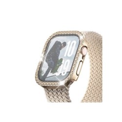 PanzerGlass Disco - Ochranný kryt prední obal pro chytré hodinky - celé telo, 46 mm - sklo, plast - zlatá - pro Apple Watch (46