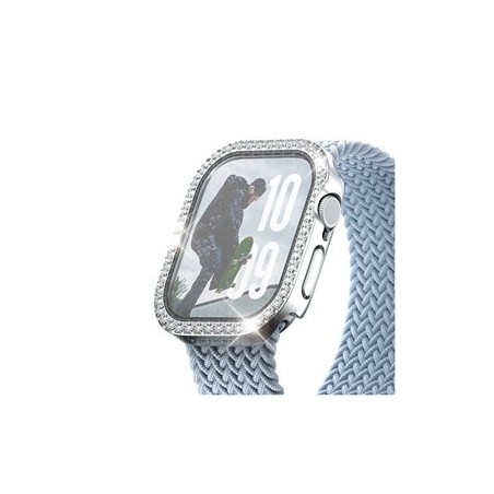 PanzerGlass Disco - Ochranný kryt prední obal pro chytré hodinky - celé telo, 42 mm - sklo, plast - stríbrná - pro Apple Watch