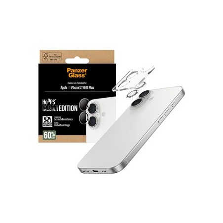 PanzerGlass Hoops - Chránic na objektiv pro mobilní telefon - pruhledná - pro Apple iPhone 16, 16 Plus, 17