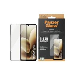 PanzerGlass - Ochrana obrazovky pro mobilní telefon - ultra široký tvar - sklo - barva rámu cerná - pro Motorola Moto G06 power