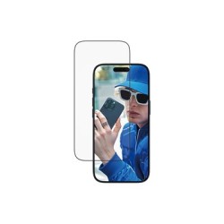 PanzerGlass - Ochrana obrazovky pro mobilní telefon - ultraširoký strih s EasyAligner - sklo - barva rámu cerná - pro Apple