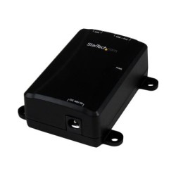 StarTech.com 1 Port Gigabit Midspan - PoE+ Injector - 802.3at and 802.3af - Wall-Mountable Power over Ethernet Injector Adapter