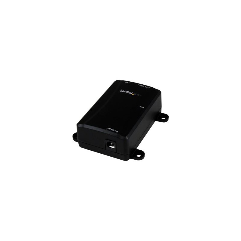 StarTech.com 1 Port Gigabit Midspan - PoE+ Injector - 802.3at and 802.3af - Wall-Mountable Power over Ethernet Injector Adapter