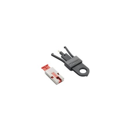 Panduit USB Type A Blockout Device - Záslepka konektorů RJ - červená
